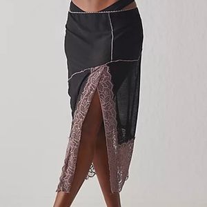 Free People Intimately Sheer Midi Skirt Size Small